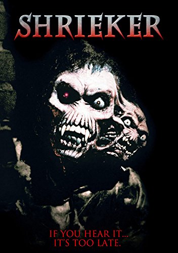 DVD cover for horror film "Shrieker" featuring a monstrous face.