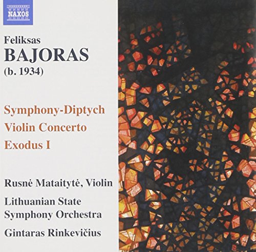CD cover for Lithuanian composer Feliksas Bajoras’s orchestral works.