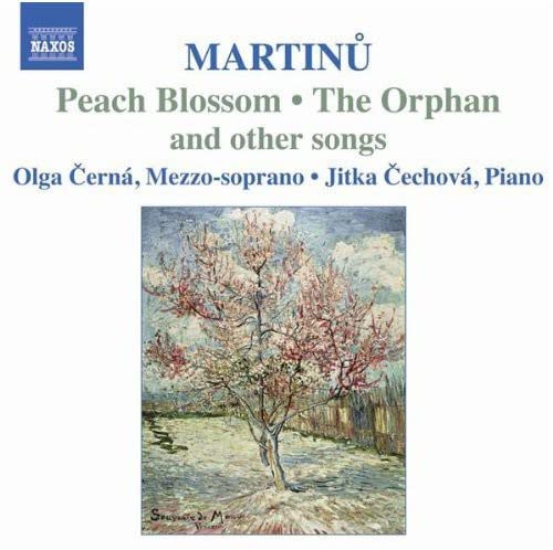 CD cover featuring a painting of a blossoming peach tree in a field.