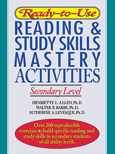 Ready-to-Use Reading and Study Skills Mastery Activities: Secondary Level (2nd)