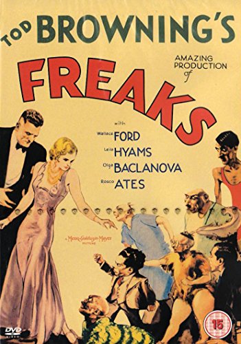 DVD cover art for Tod Browning's Freaks featuring a group of circus performers.