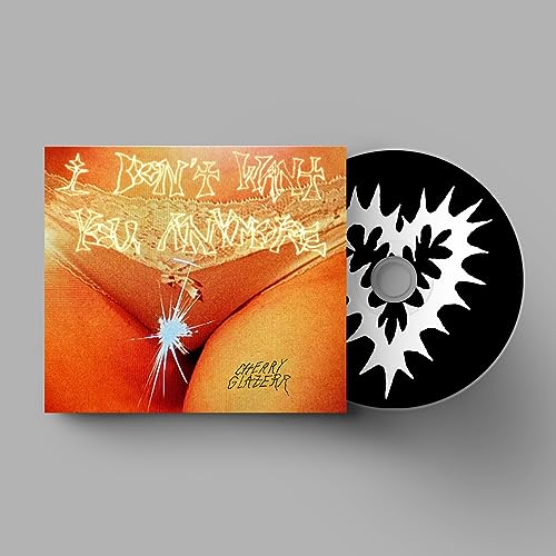 Cherry Glazerr CD cover with abstract orange image and black disc.