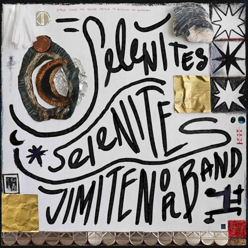 Vinyl album cover with hand-drawn text "Selenites Selenites!" and mixed media collage elements.