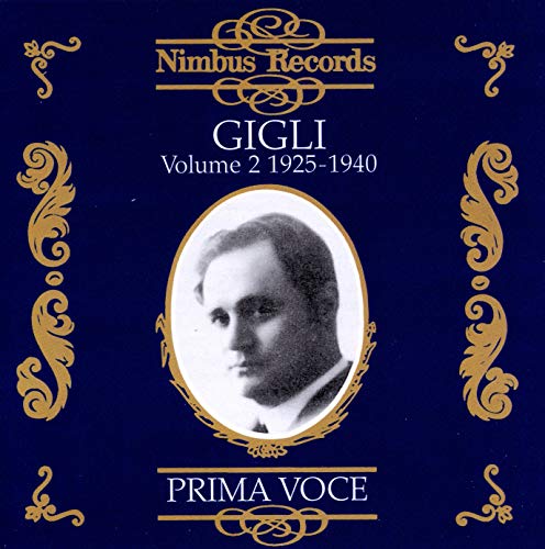CD cover for Beniamino Gigli, Vol. 2, featuring a portrait in oval frame.