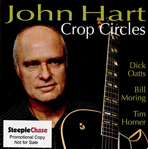 CD cover for John Hart’s “Crop Circles” featuring a portrait and guitar.