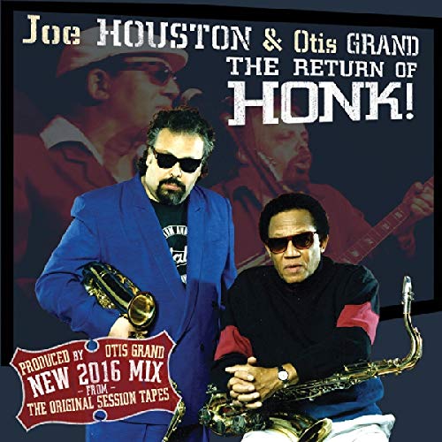 CD cover featuring Joe Houston and Otis Grand with saxophones.