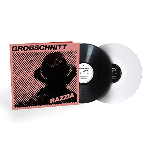 Grobschnitt "Razzia" vinyl 2LP: black records, pink cover with silhouette.