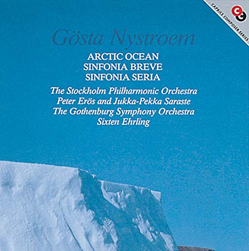 CD cover for Gösta Nystroem’s orchestral works, with icy blue imagery.