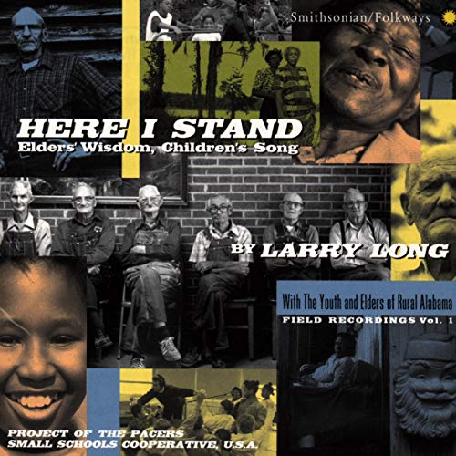 CD cover featuring portraits of elders and children, titled "Here I Stand.