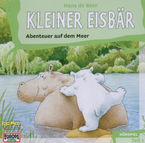 CD cover: a polar bear cub riding on a hippopotamus in water.