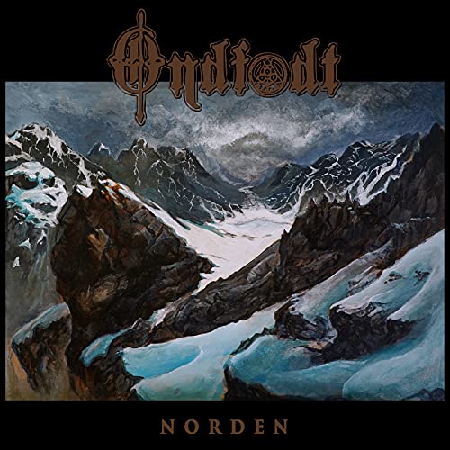 CD cover art: snowy mountains and the band name "Ondf - Norden".