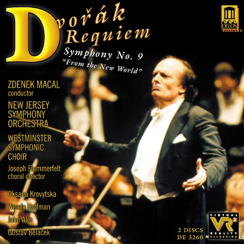 CD cover featuring conductor Zdenek Macal and orchestra, Dvorák’s Requiem.