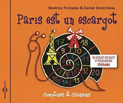 CD cover: illustrated snail shell with Eiffel Tower and French flag.