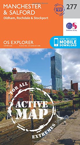 OS Explorer Map Active (277) Manchester and Salford (OS Explorer Active Map)