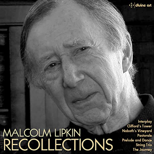 Black and white portrait of Malcolm Lipkin, CD cover art.