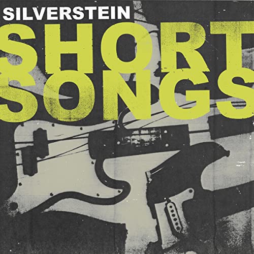 Silverstein "Short Songs" CD cover with yellow text and guitar image.