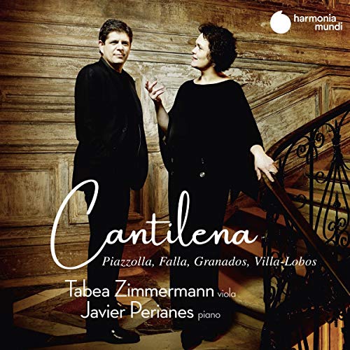 CD cover featuring Tabea Zimmermann and Javier Perianes, with ornate staircase backdrop.