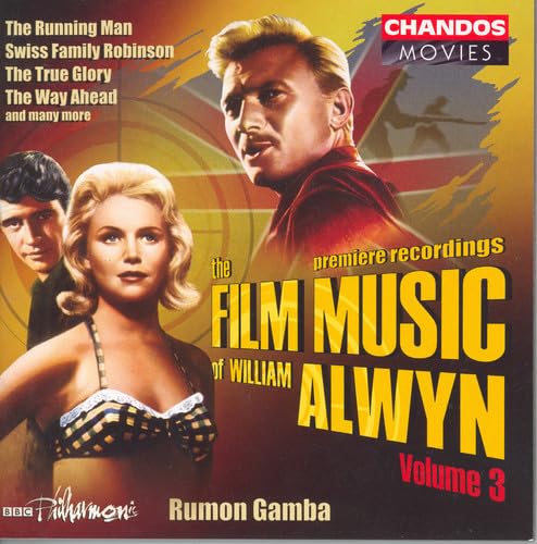 CD cover for "Alwyn Film Music Vol. 3" featuring film stills.