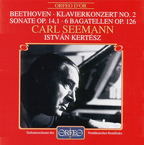 CD cover: Beethoven piano concerto with pianist Carl Seemann’s portrait.