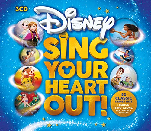 Disney “Sing Your Heart Out” 3CD set featuring various animated characters.