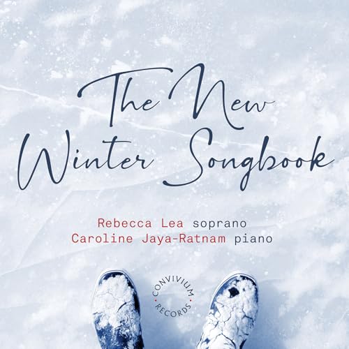 CD cover for “The New Winter Songbook” featuring snowy boots.