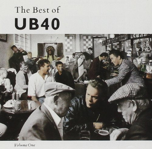 UB40 “Best of Volume 1” CD cover, black and white cafe scene.