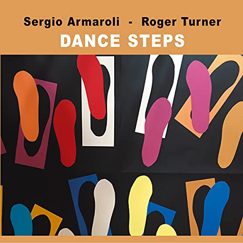 CD cover for "Dance Steps" by Armaroli & Turner, abstract shoe shapes.