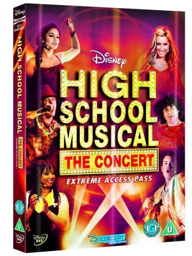 DVD cover for “High School Musical - The Concert” featuring cast photos.
