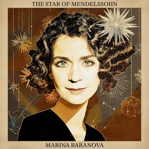 CD cover featuring a portrait of Marina Baranova with starburst graphics.