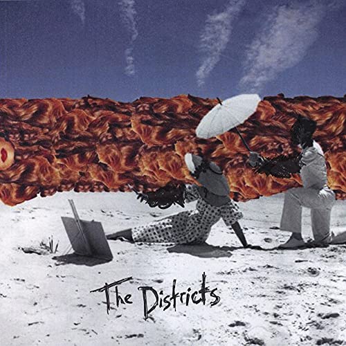 CD cover for The Districts featuring figures with umbrellas in a landscape.