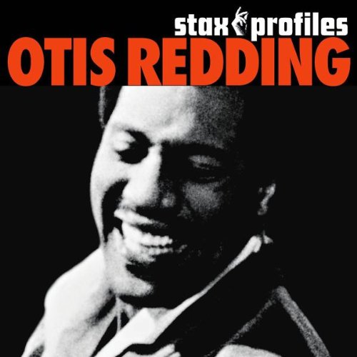 Otis Redding's "Stax Profiles" CD cover with a black and white portrait.