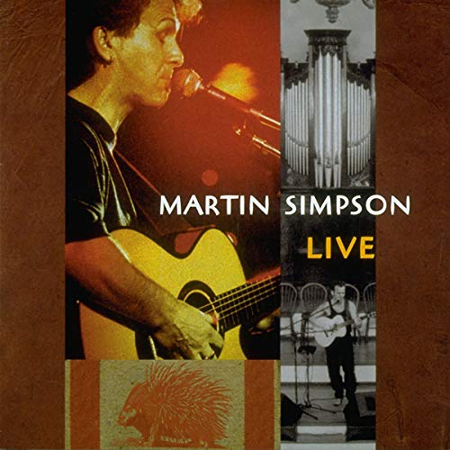 Martin Simpson “Live” CD cover featuring a guitarist and organ.