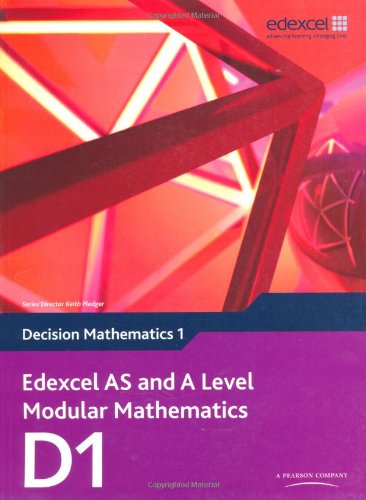 Textbook cover: “Decision Mathematics 1 D1” with a geometric shape.