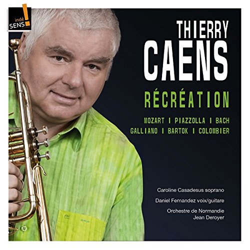 CD cover featuring trumpeter Thierry Caens and text listing composers.