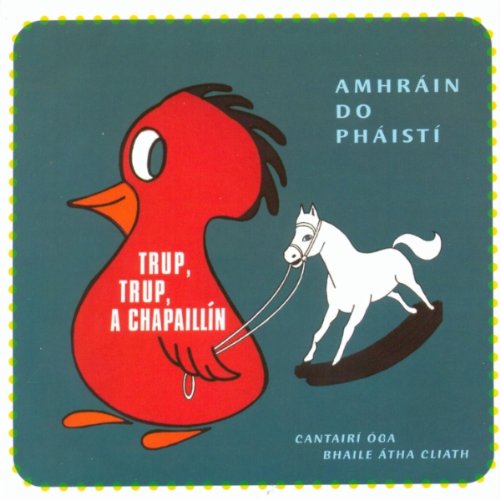 CD cover: red bird pulling a white rocking horse on teal.