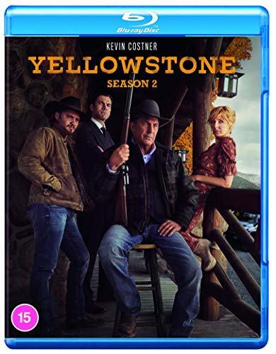 Yellowstone" Season 2 Blu-ray cover featuring Kevin Costner and cast members.