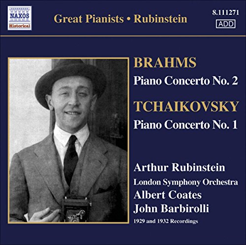 CD cover featuring pianist Arthur Rubinstein in a suit and hat.