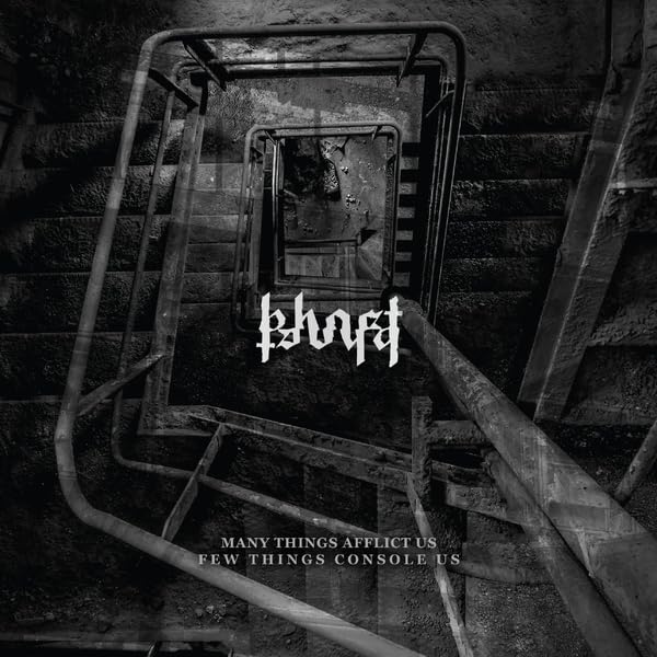 Black and white album cover depicting a concrete staircase and the band name "Khost".