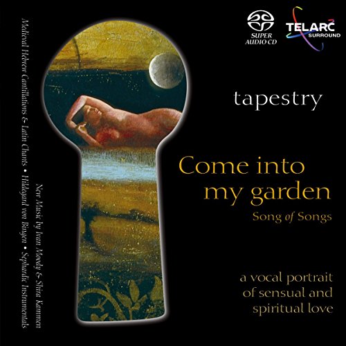 CD cover: keyhole image with a woman’s arm reaching toward a moonlit garden.
