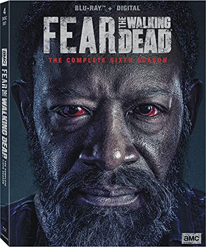 Blu-ray cover for "Fear the Walking Dead" Season Six, featuring a man’s face.