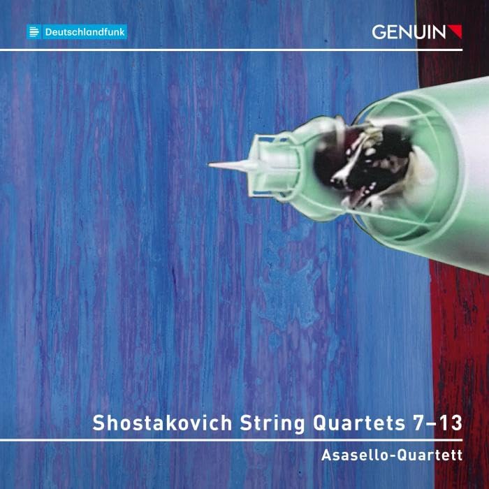 CD cover for Shostakovich string quartets by Asasello-Quartett, abstract art.
