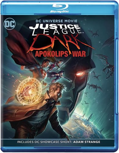 Justice League Dark Apokolips War Blu-ray cover with heroes and Darkseid.