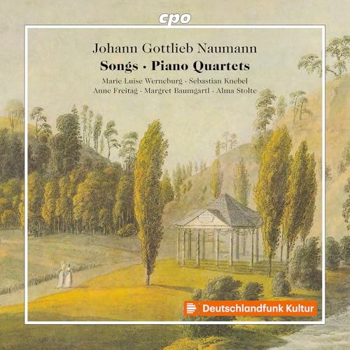 CD cover: landscape painting with gazebo, text listing performers and composer.