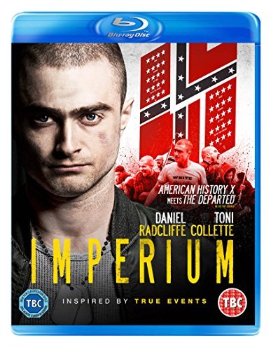 Blu-ray cover for "Imperium" featuring Daniel Radcliffe and a Confederate flag.