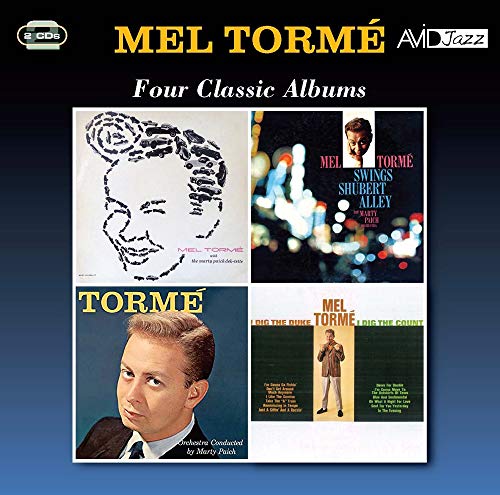 CD cover featuring four album covers of jazz singer Mel Tormé.