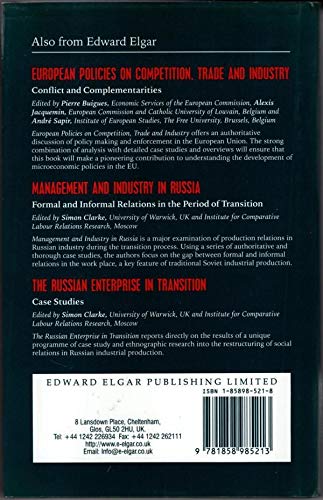 Industrial Economics for Countries in Transition : Evidence from Eastern Europe and Asia Pacific