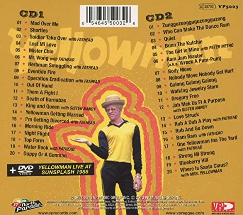 CD case for Yellowman's reggae anthology, featuring the artist's portrait.