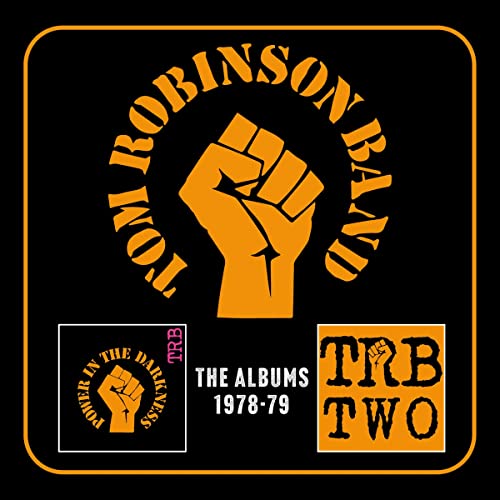Tom Robinson Band albums cover with a raised fist and orange text.