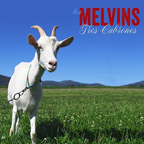 Melvins album cover: white goat with horns in a green field.