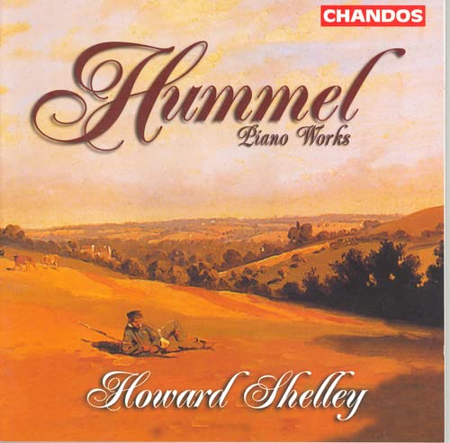 CD cover for "Hummel Piano Works" featuring a landscape painting.